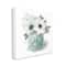 Stupell Industries Soft White Flowers in Turquoise Planter Canvas Wall Art